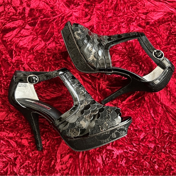 NWOB Lovely People Leather Platform PeepToe Stilettos - Picture 2 of 16